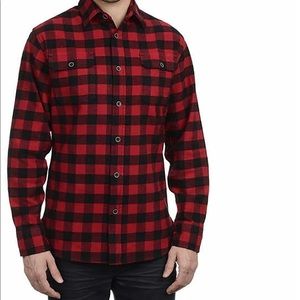 Jachs Men’s Brawny Layer Button Up Flannel Shirt